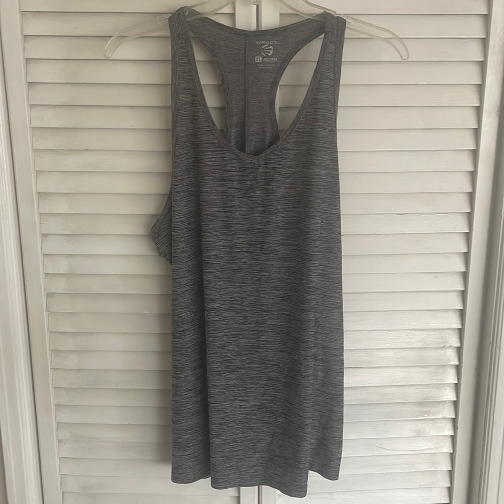 JILLIAN MICHAELS 'IMPACT' Gray heather Workout Top, Size XL